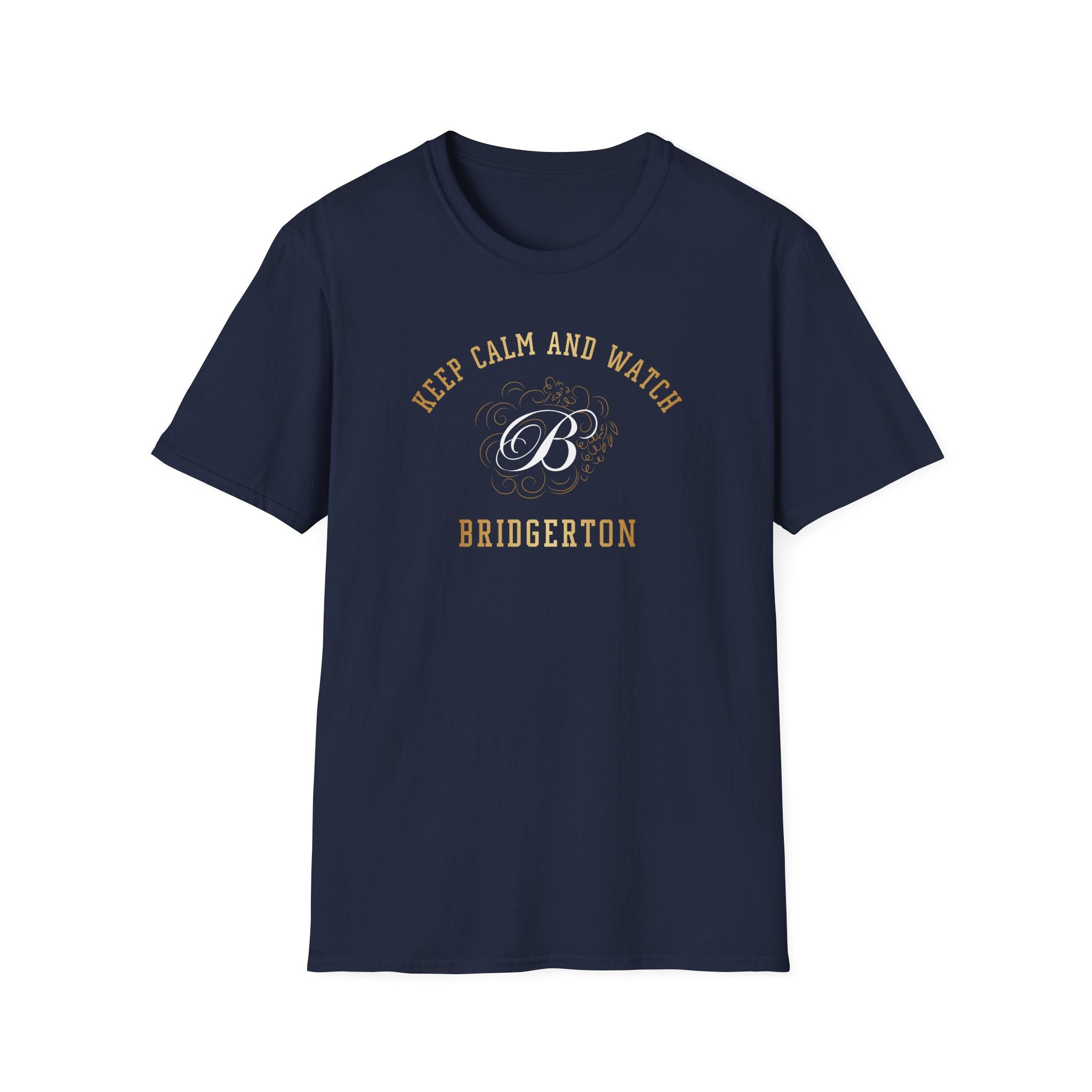 Keep Calm And Watch Brigderton Netflix Cute Gold T-Shirt