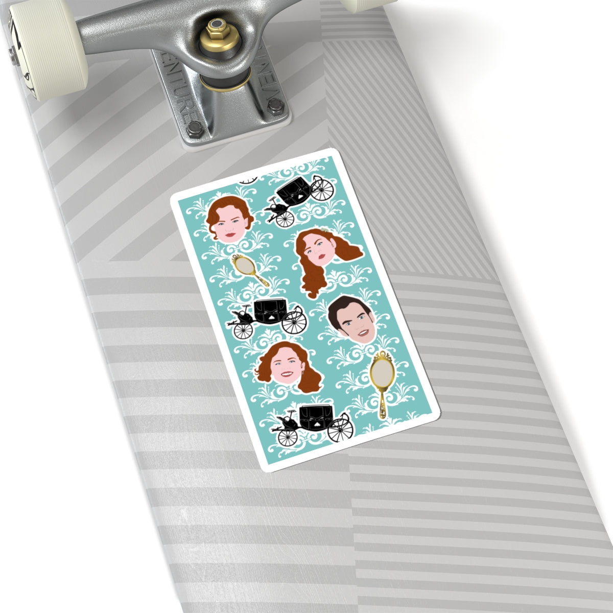 Penelope & Colin Polin Carriage Mirror Bridgerton Netlix Sticker