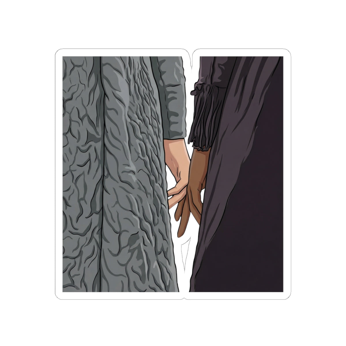 Francesca & Michaela Stirling Fingers Touching Sticker