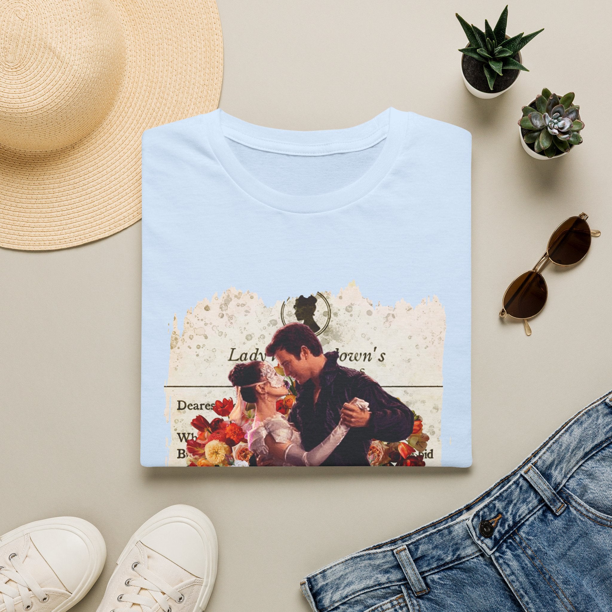 Benedict Bridgerton & The Lady In Silver Lady Whistledown Society Papers Netflix T-Shirt
