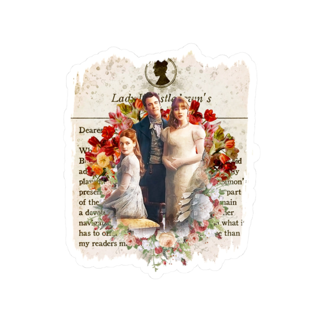 Benedict, Eloise & Francesca Lady Whistledown Society Papers Netflix Sticker