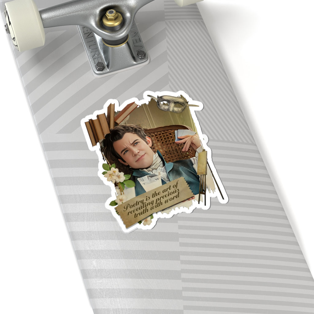 Poetry Is The Art Of Revealing Precious Truth With Word Benedict Bridgerton Quote Netflix Sticker