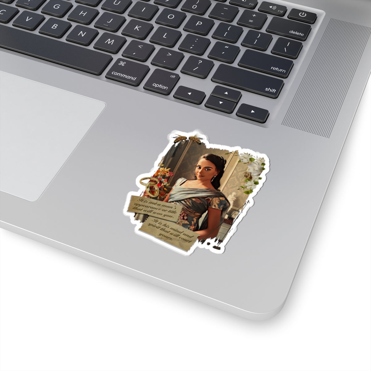 It's Not A Man's Appearance Kate Bridgerton Saree Draping Portrait Sticker