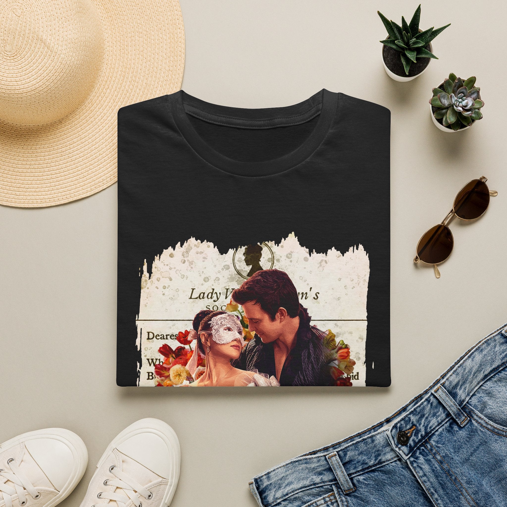 Benedict Bridgerton & The Lady In Silver Sophie Baek Lady Whistledown Society Papers T-Shirt