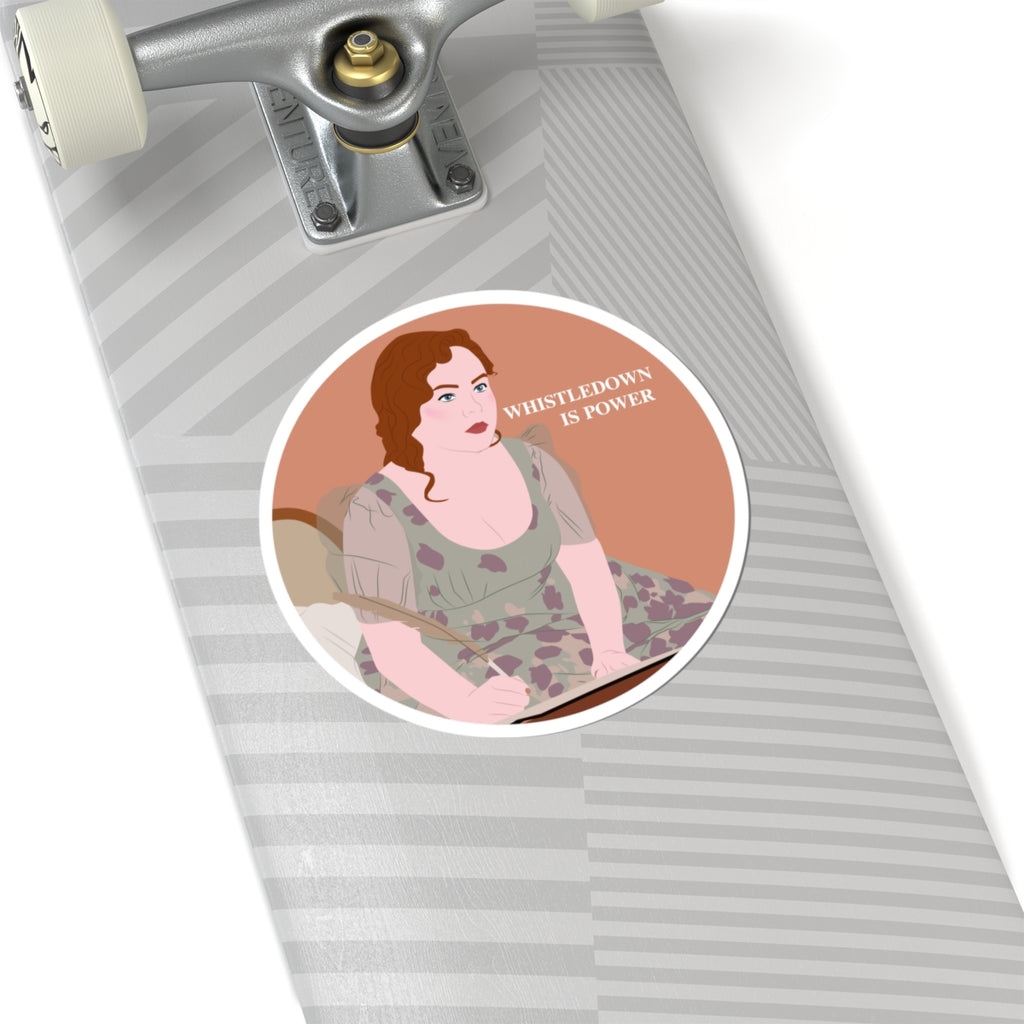 Whistledown Is Power Penelope Featherington Bridgerton Netflix Sticker