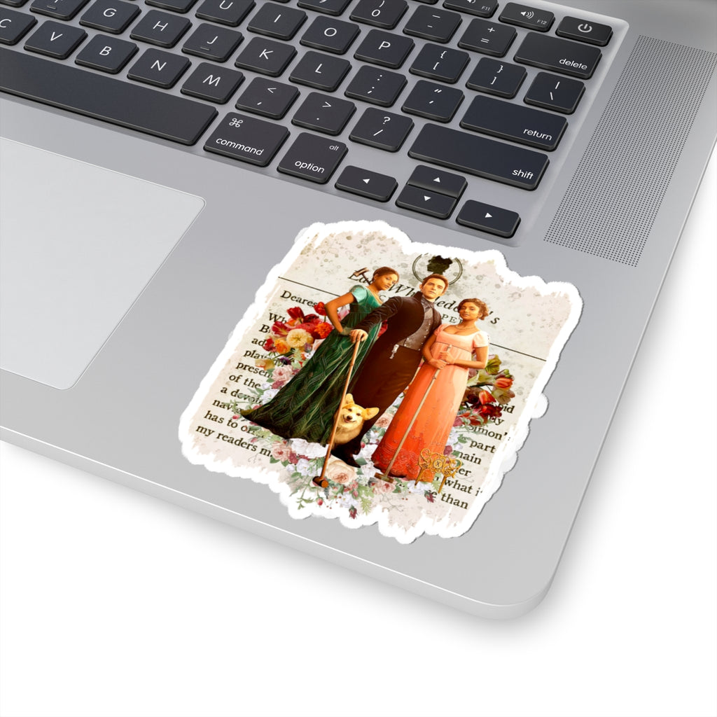 Anthony Bridgerton, Kate & Edwina Sharma & Newton Lady Whistledown Society Papers Netflix Sticker