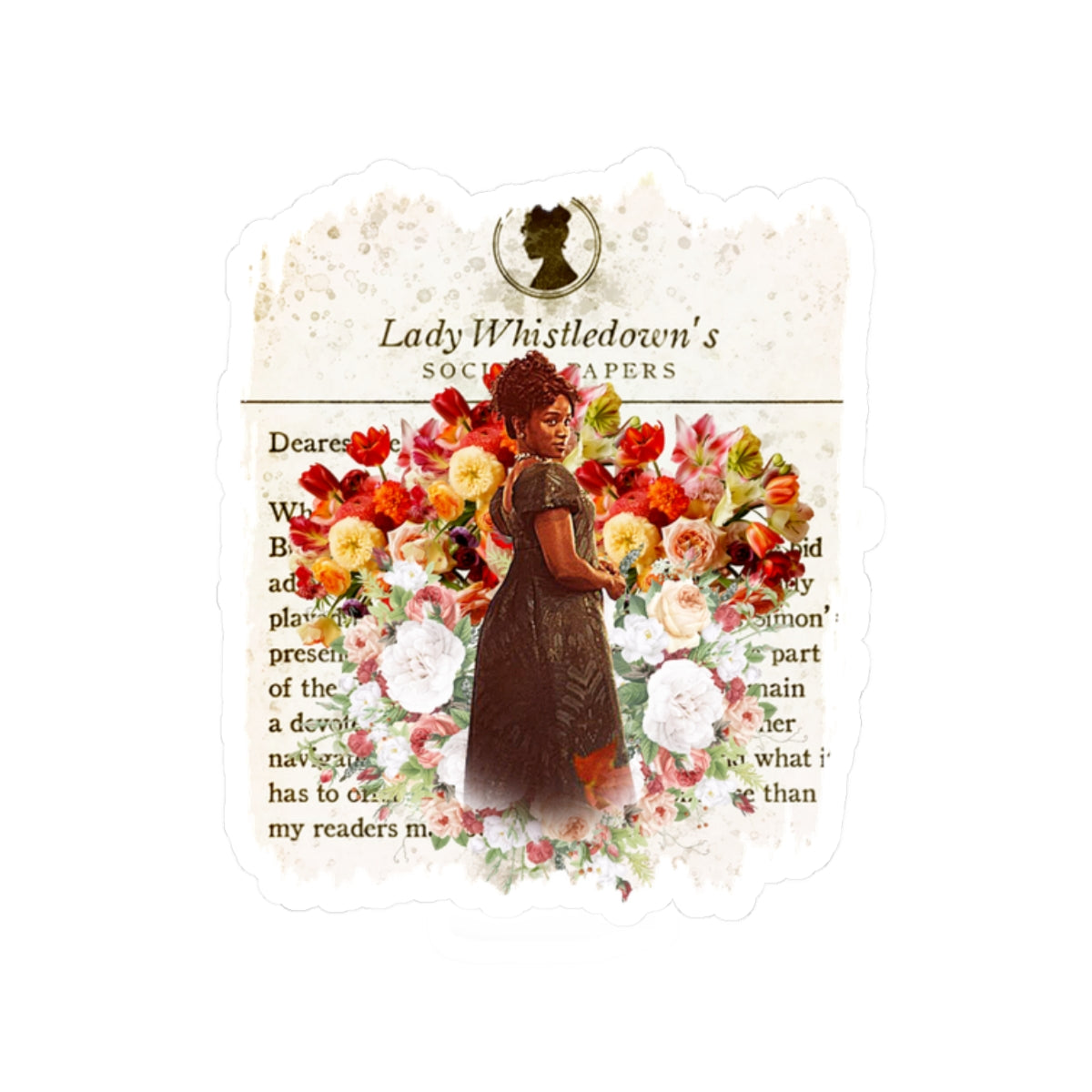 Michaela Stirling Lady Whistledown Society Papers Netflix Sticker
