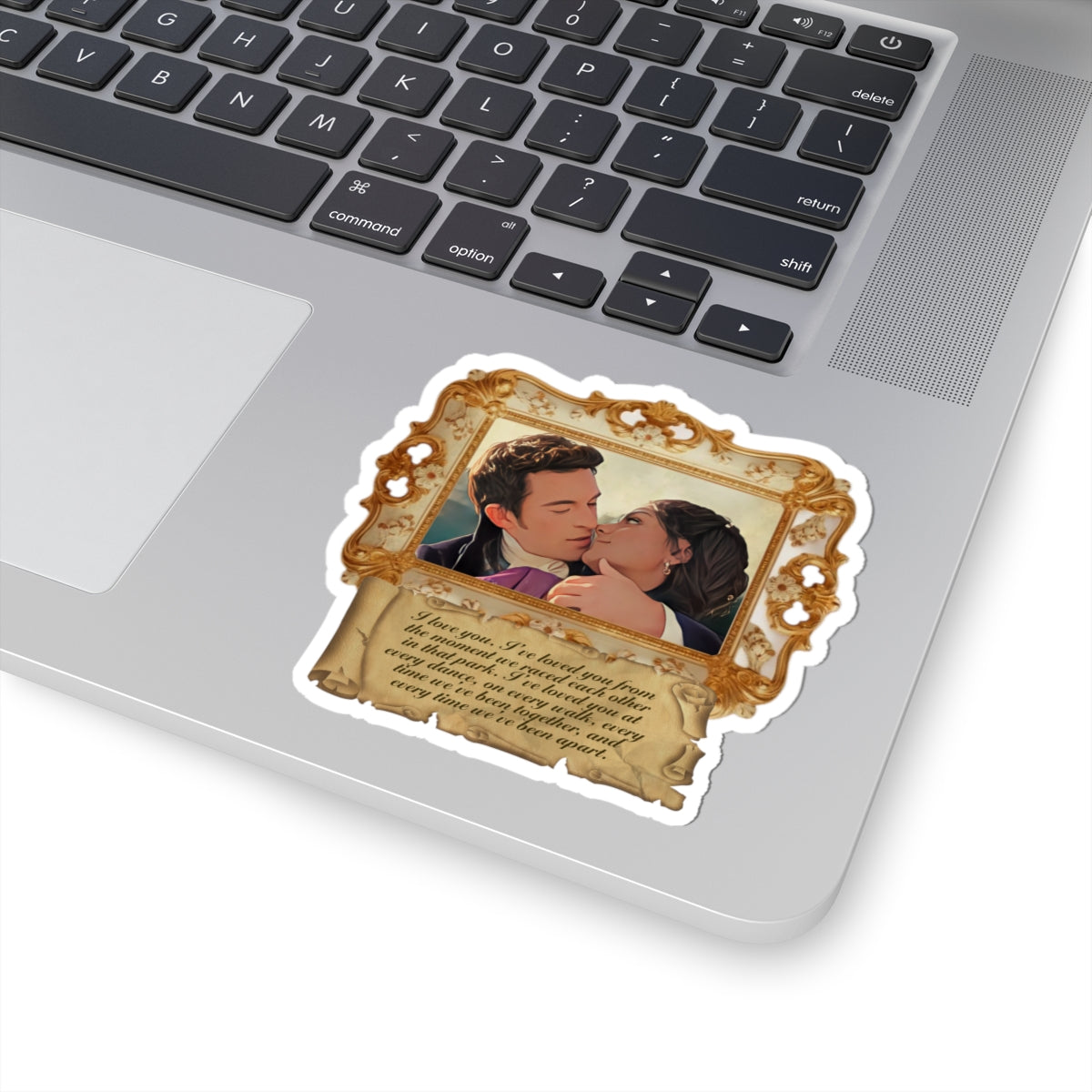 Kate & Anthony Kiss TVWLM Quote Bridgerton Frame Portrait Netflix Sticker