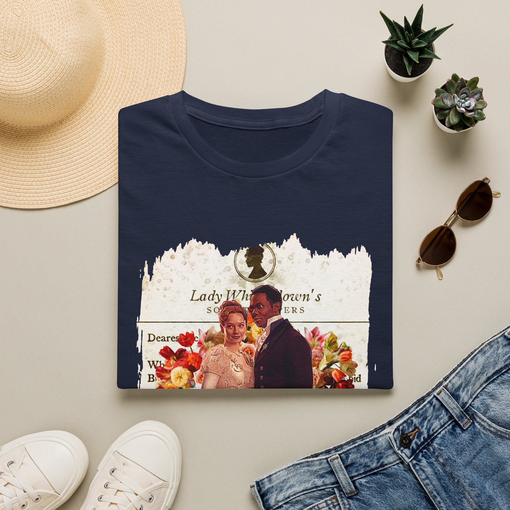 John Stirling & Francesca Bridgerton Stirling Lady Whistledown Society Papers Netflix T-Shirt