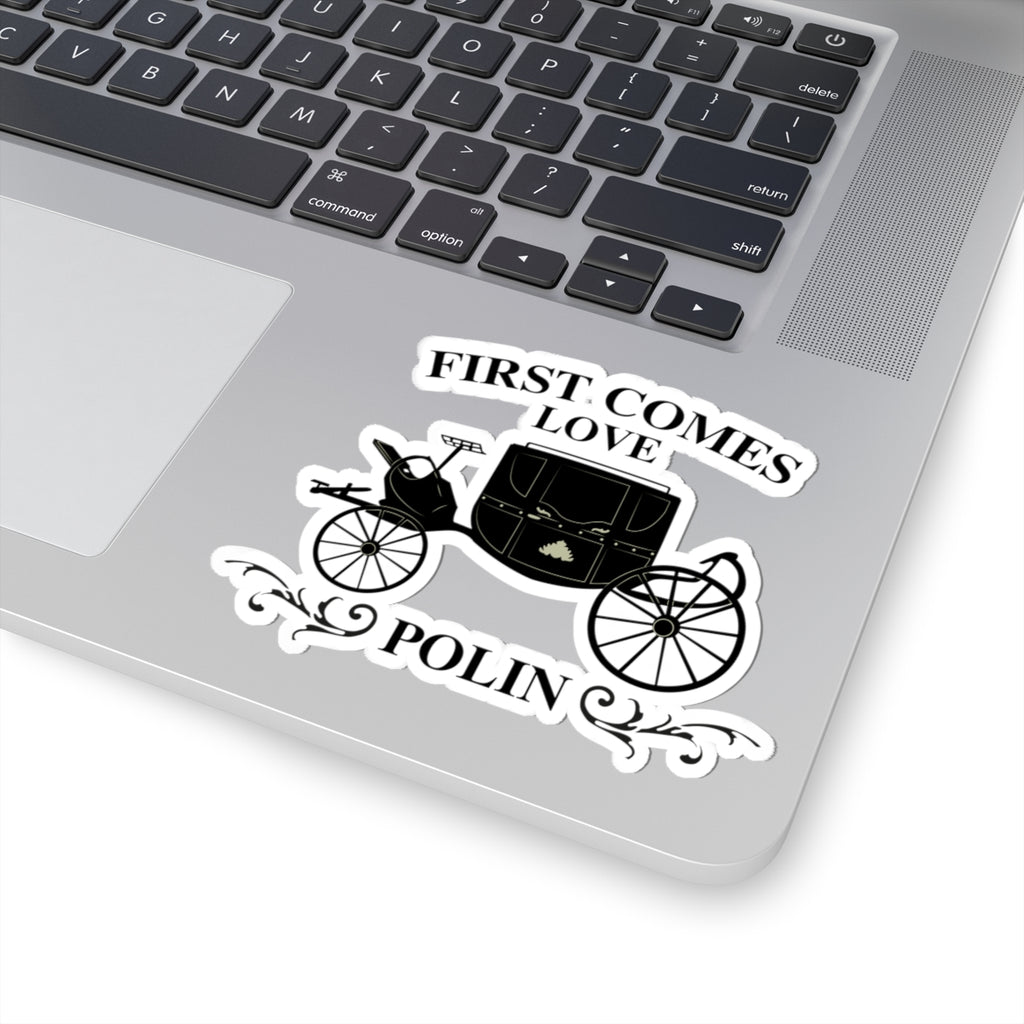 First Comes Love Polin Carriage Bridgerton Netflix Sticker