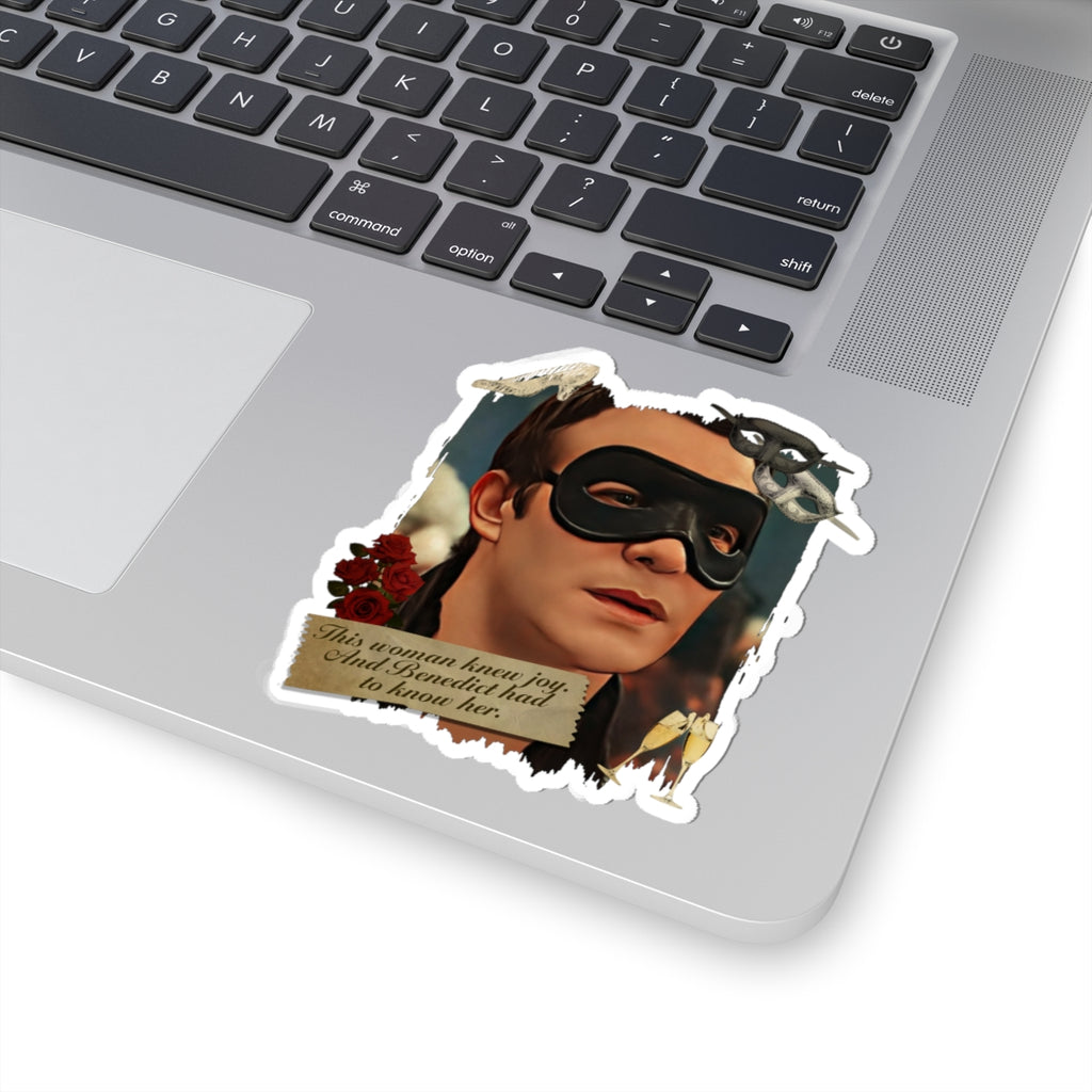 This Woman Knew Joy Benedict Bridgerton Masquerade Ball Quote Netflix Sticker