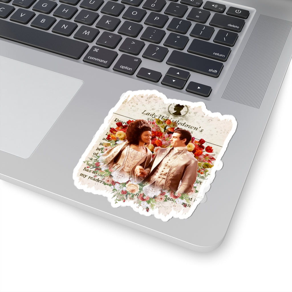 Young Queen Charlotte & King George Lady Whistledown Society Papers Netflix Sticker
