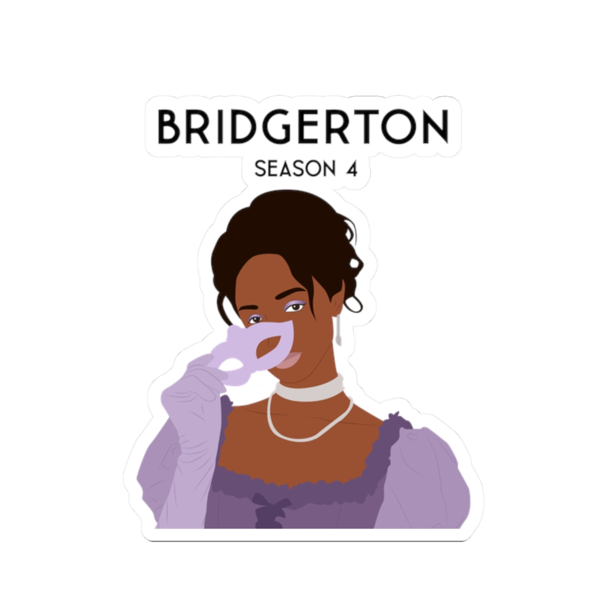 Michaela Stirling Masquerade Ball Bridgerton Season 4 Netflix Sticker