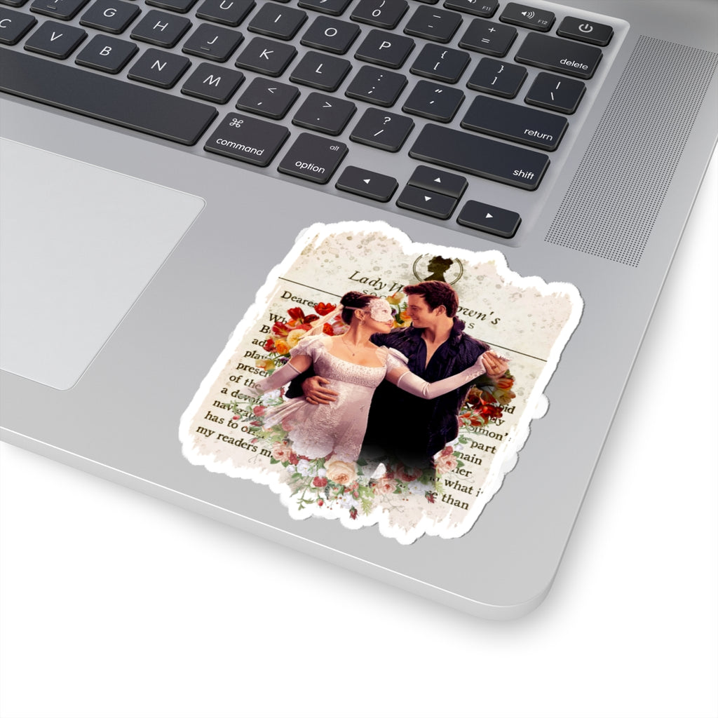 Benedict Bridgerton & Sophie Baek Lady In Silver Lady Whistledown Society Papers Netflix Sticker