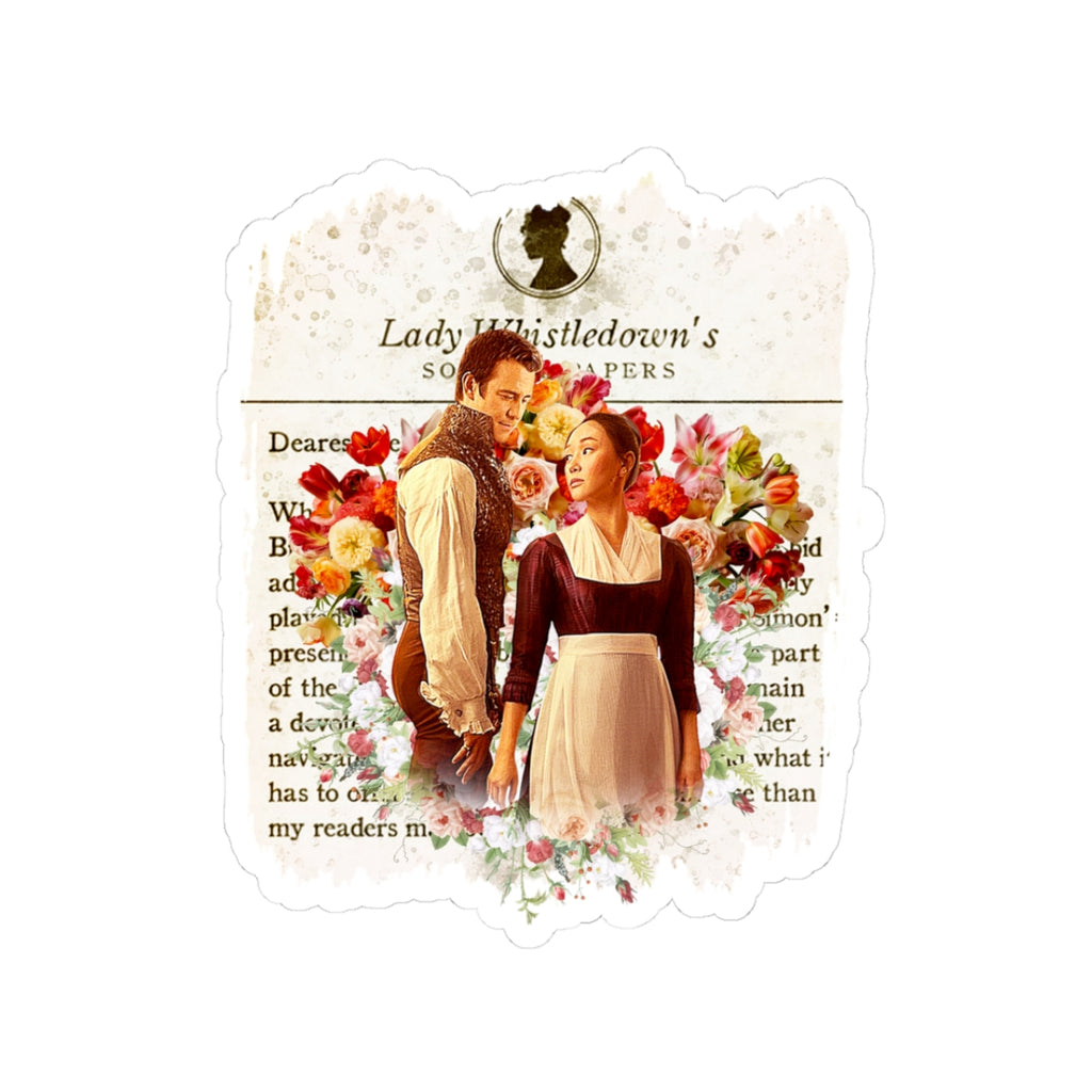 Benedict Bridgerton & Sophie Baek Maid Lady Whistledown Society Papers Netflix Sticker