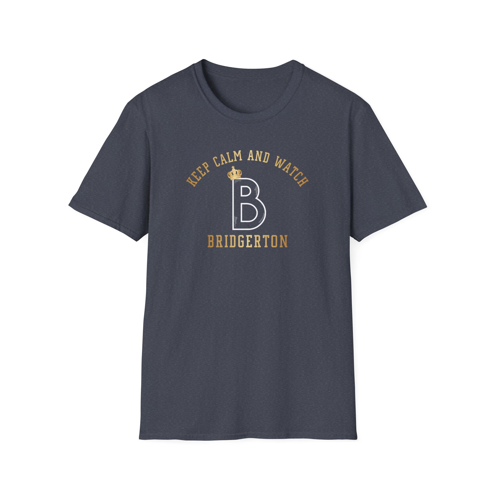 Gold Keep Calm And Watch Bridgerton Netflix Cute T-Shirt