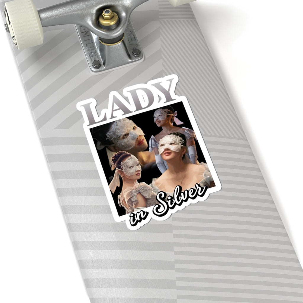 Lady In Silver 90's Bridgerton Netflix Sticker