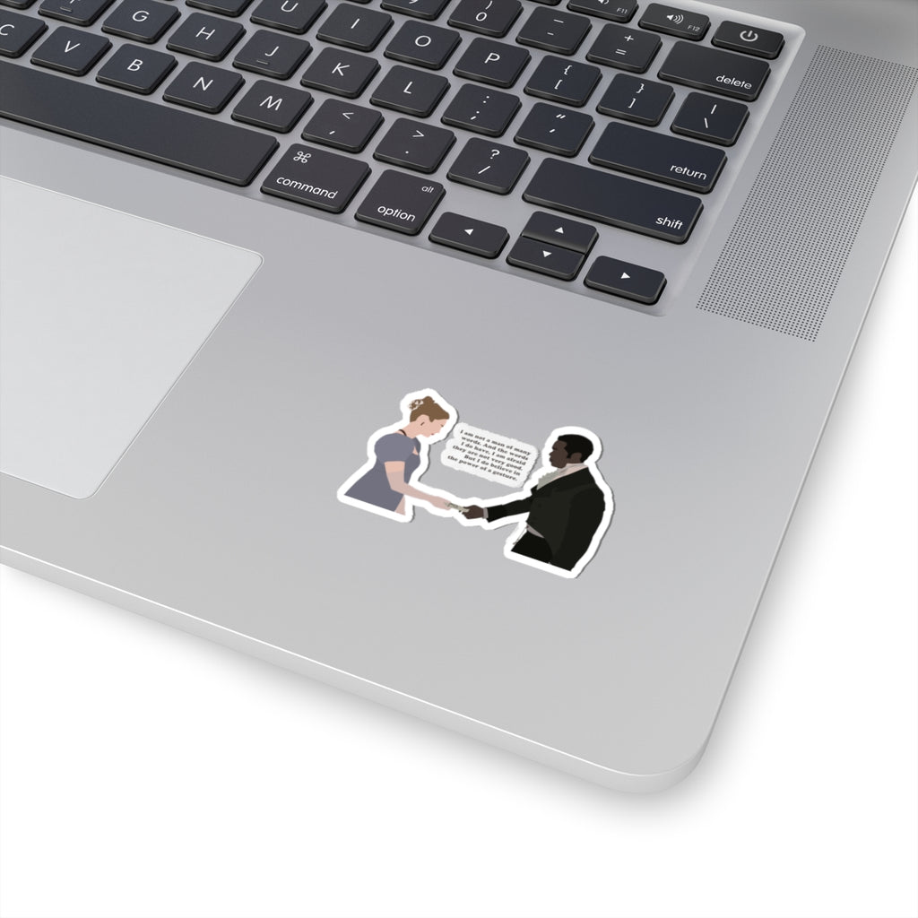 I Am Not A Man Of Many Words John Stirling & Francesca Bridgerton Netflix Sticker