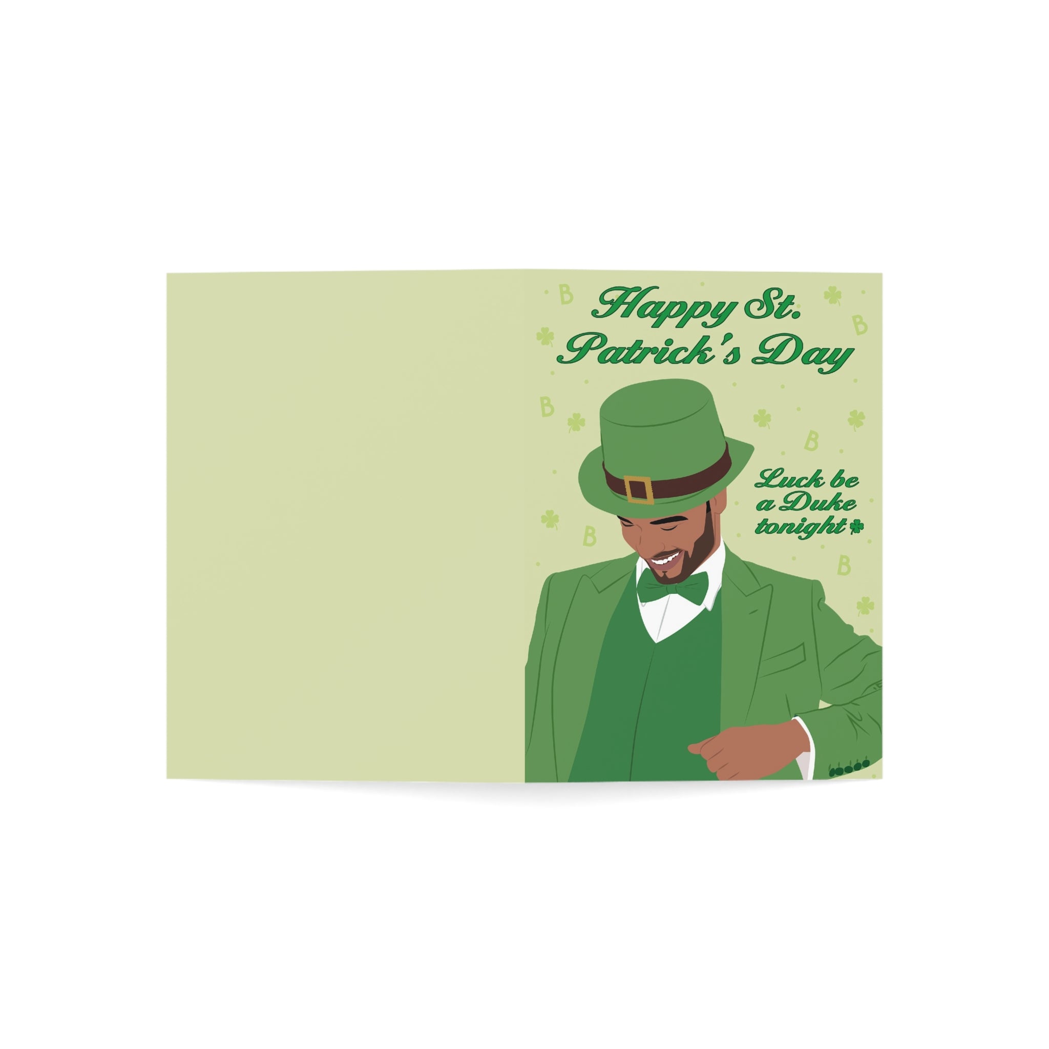 Luck Be A Duke Tonight Simon Basset Happy St. Patrick's Day Bridgerton Netflix Greeting Card