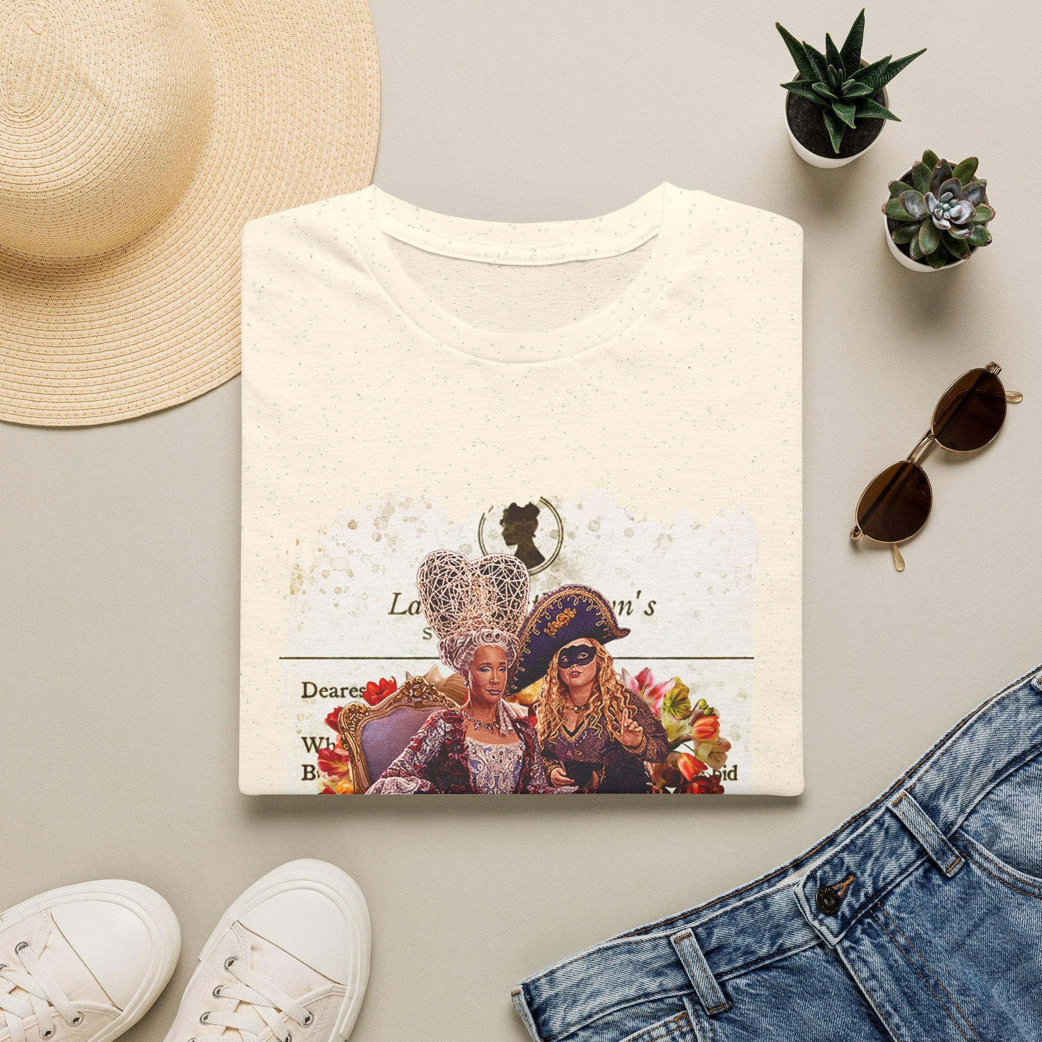 Queen Charlotte & Penelope Bridgerton Lady Whistledown Society Papers Netflix T-Shirt