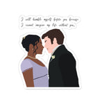 I Will Humble Myself Before You Anthony & Kate Bridgerton Netflix Sticker
