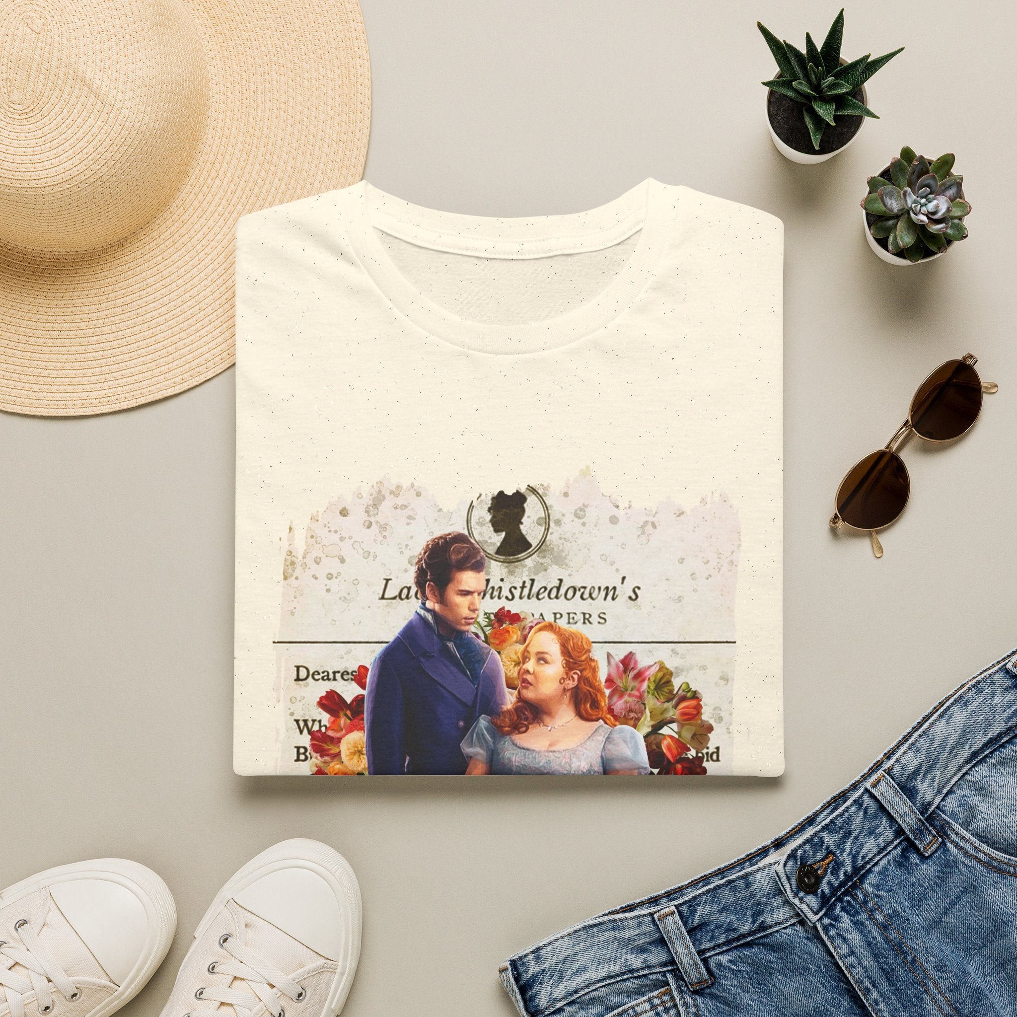 Colin Bridgerton & Penelope Featherington Lady Whistledown Society Papers Netflix T-Shirt