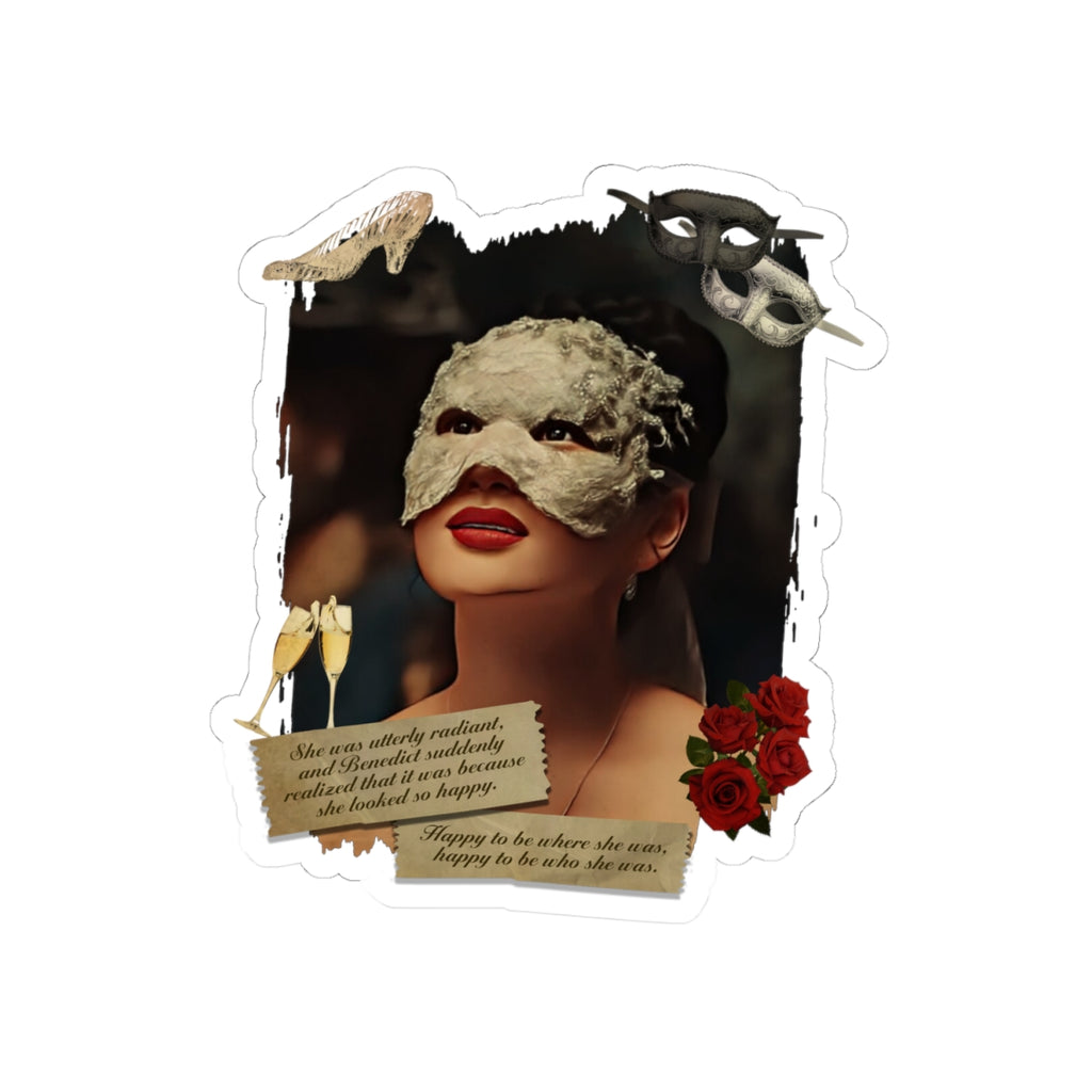 She Was Utterly Radiant Sophie Baek Masquerade Ball Quote Netflix Sticker