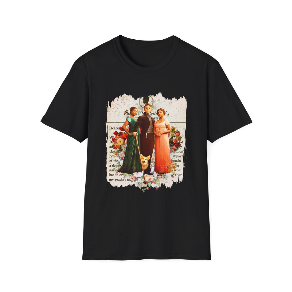 Anthony Bridgerton, Kate & Edwina Sharma & Newton Lady Whistledown Society Papers Netflix T-Shirt