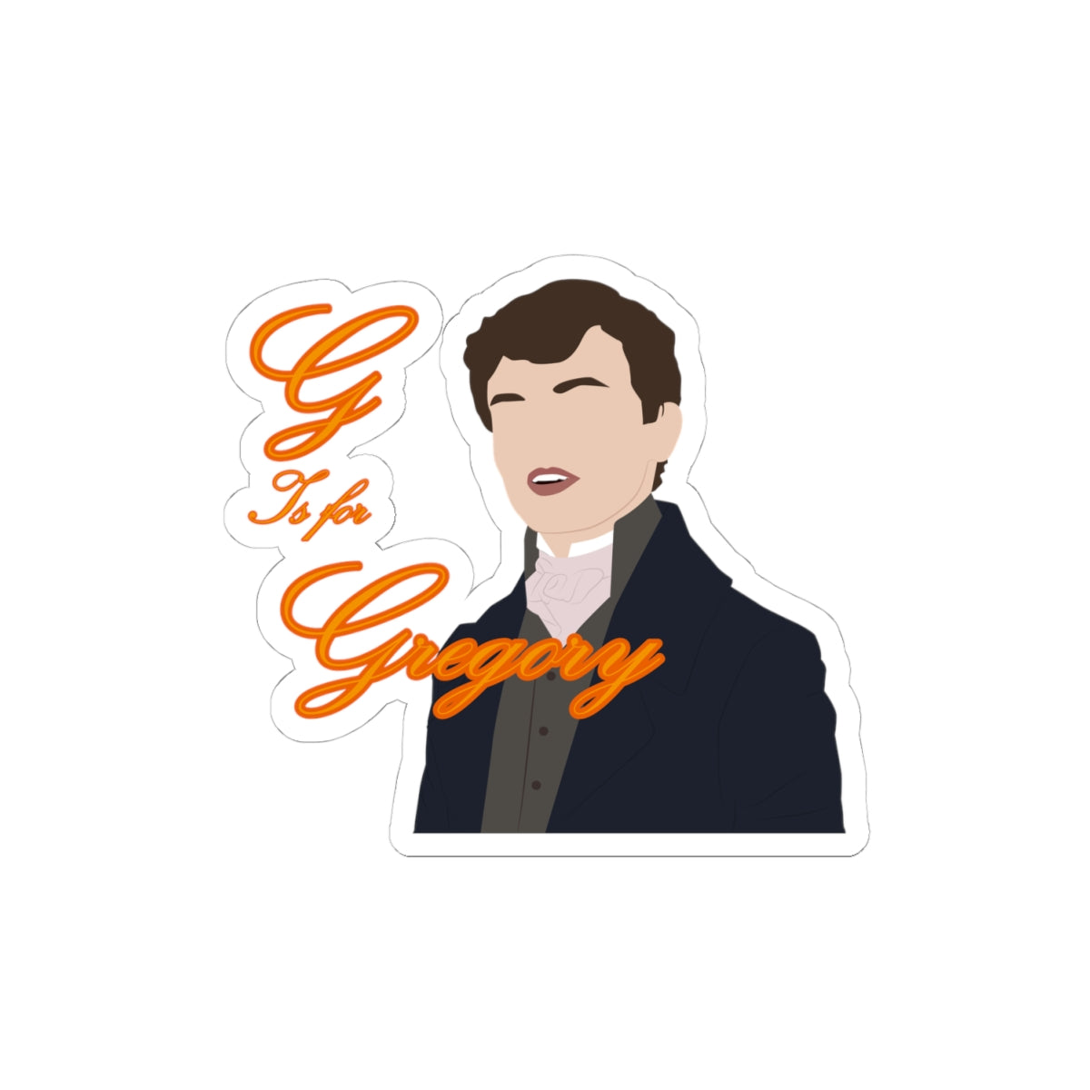 G Is For Gregory Bridgerton Netflix Sticker