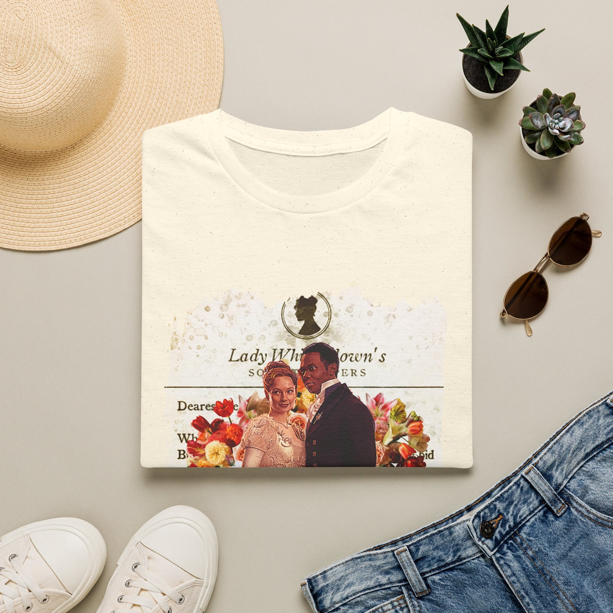 John Stirling & Francesca Bridgerton Stirling Lady Whistledown Society Papers Netflix T-Shirt