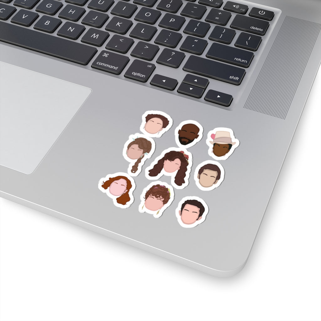 Bridgerton's Colin, Penelope, Anthony, Lady Danbury, Violet, Portia, Prudence, Philippa, Marcus Emoji Bridgerton Netflix Sticker