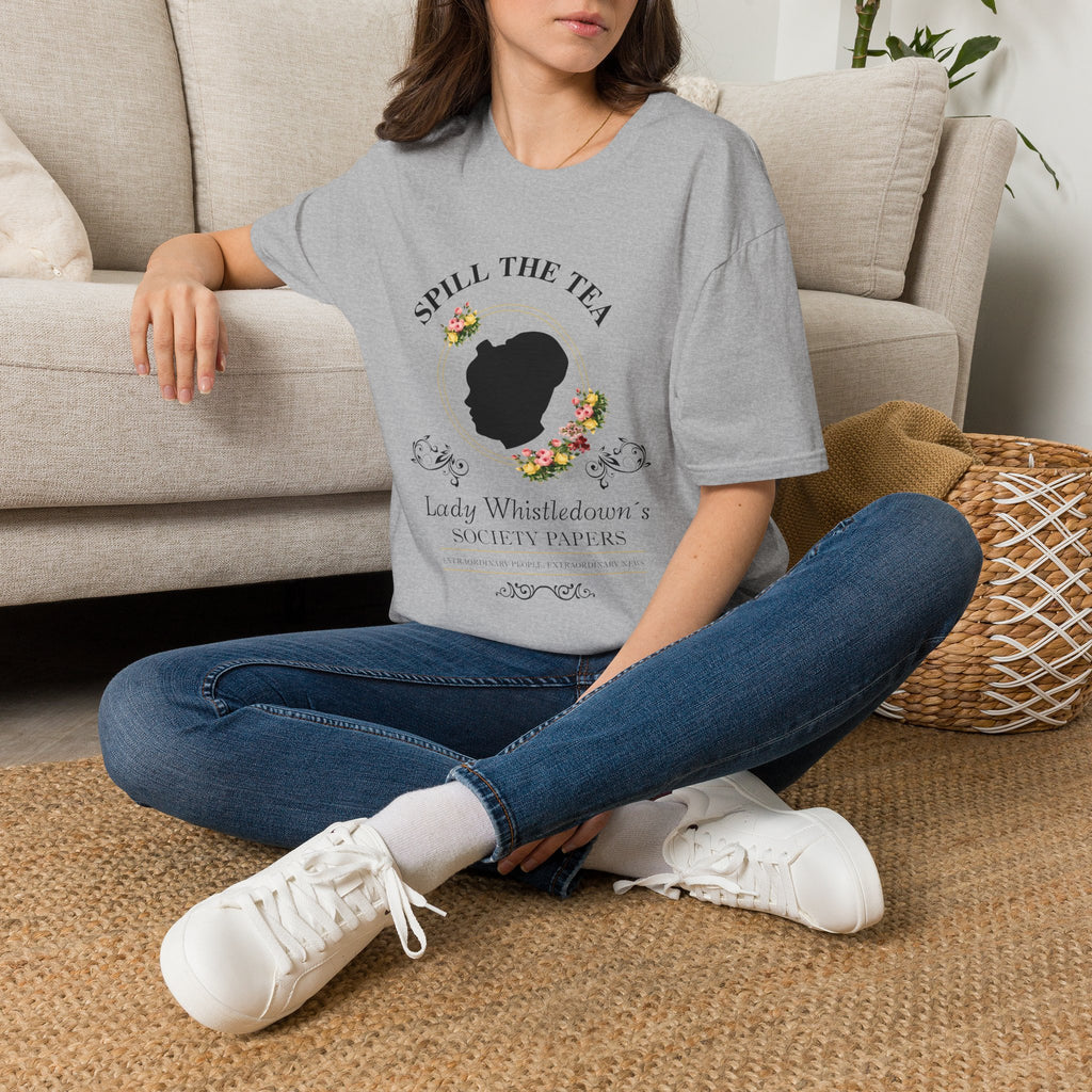 Spill The Tea Lady Whistledown Society Papers Bridgerton Netflix T-Shirt