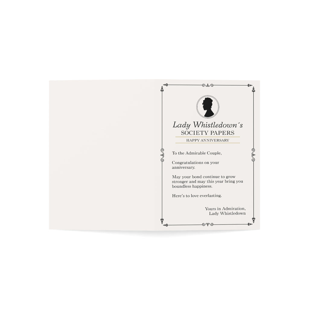 Lady Whistledown Happy Anniversary Bridgerton Netflix Greeting Card