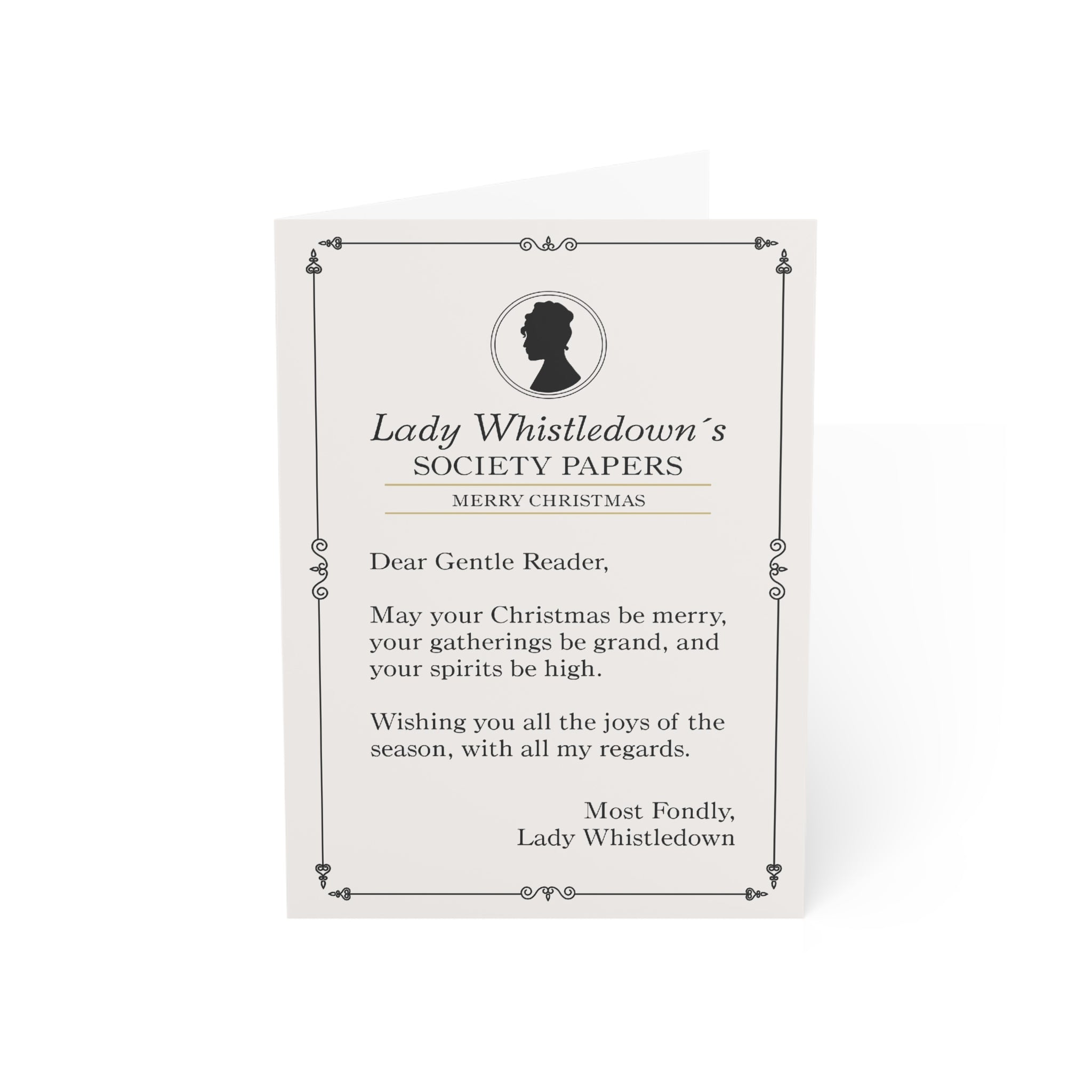 Lady Whistledown Merry Christmas Bridgerton Netflix Greeting Card