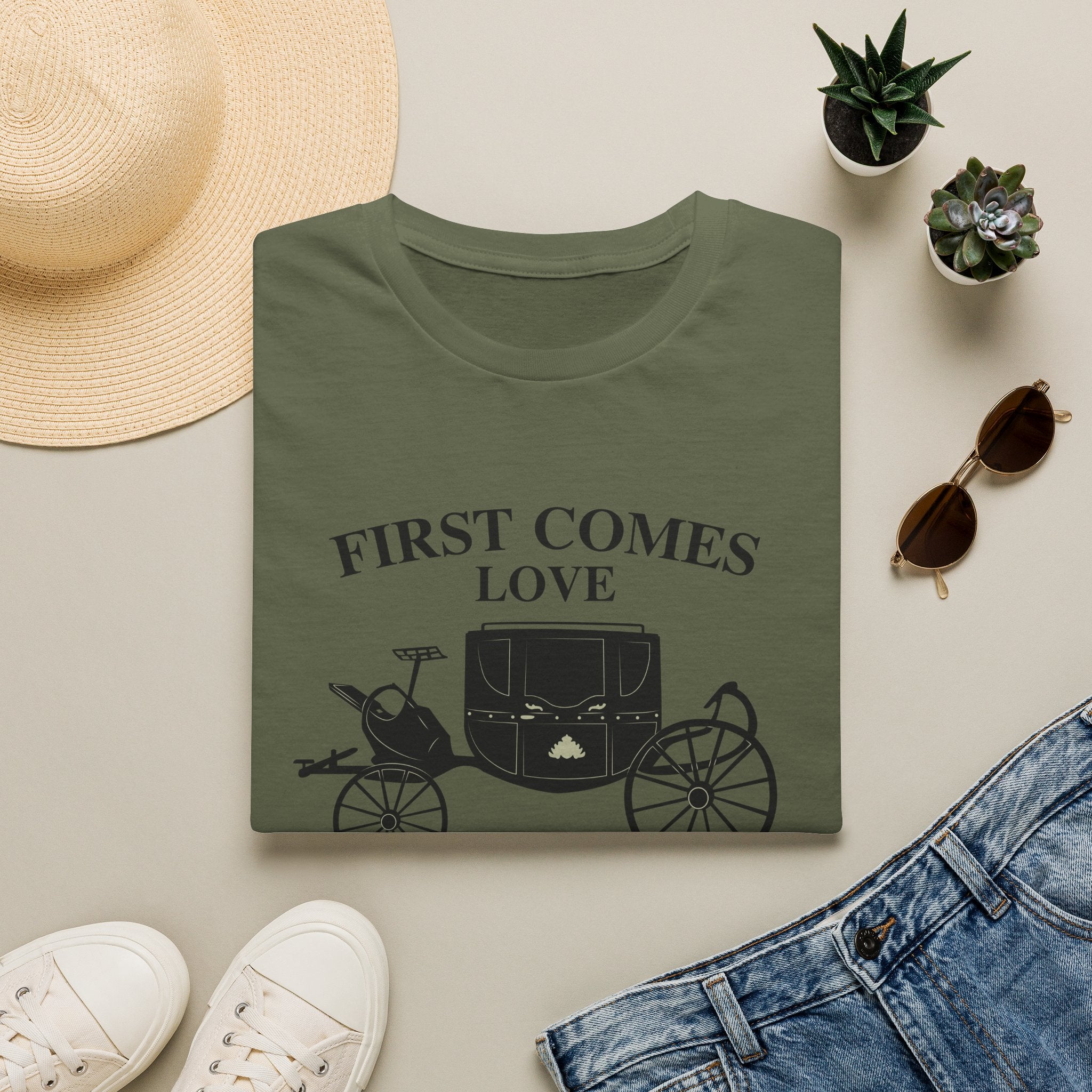 First Comes Love Polin Carriage Bridgerton Netflix T-Shirt
