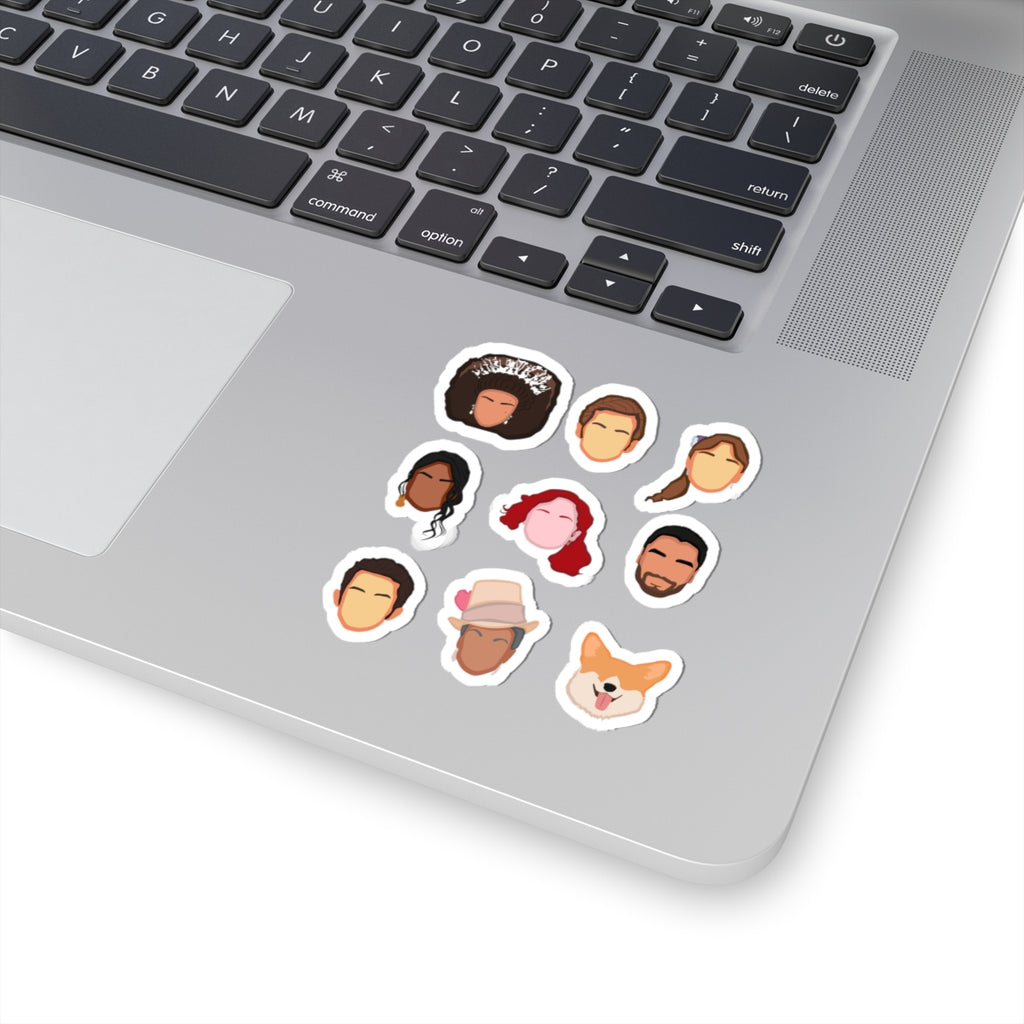 Penelope, Colin, Kate, Anthony, Daphne, Simon, Queen Charlotte Newton Emoji Bridgerton Netflix Sticker