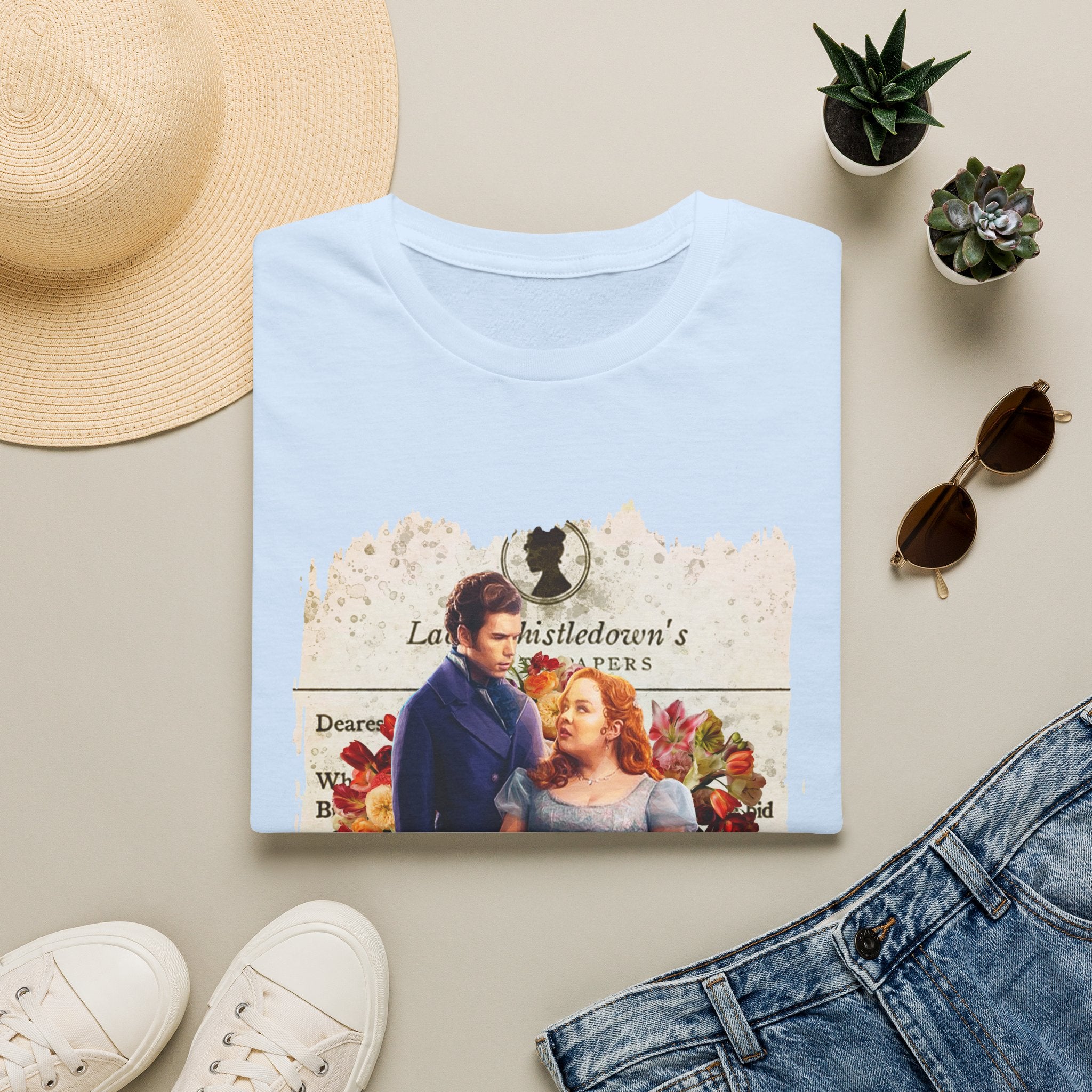 Colin Bridgerton & Penelope Featherington Lady Whistledown Society Papers Netflix T-Shirt