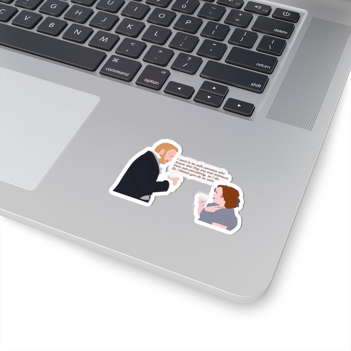I Want To Be With Someone Who Knows Who They Are Penelope Featherington & Lord Debling  Bridgerton Netflix Sticker