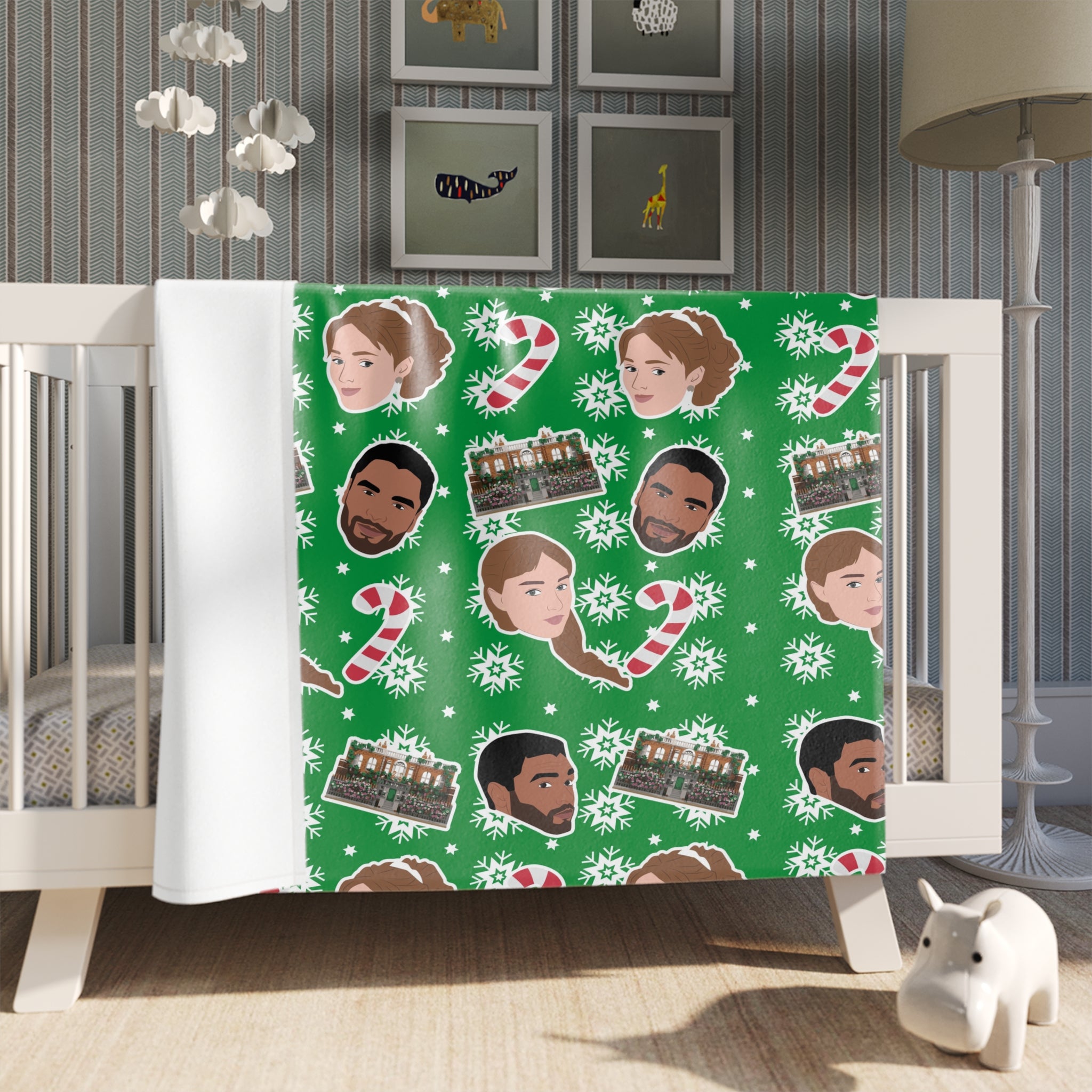 Saphne Simon & Daphne Christmas Bridgerton Netflix Throw Blanket