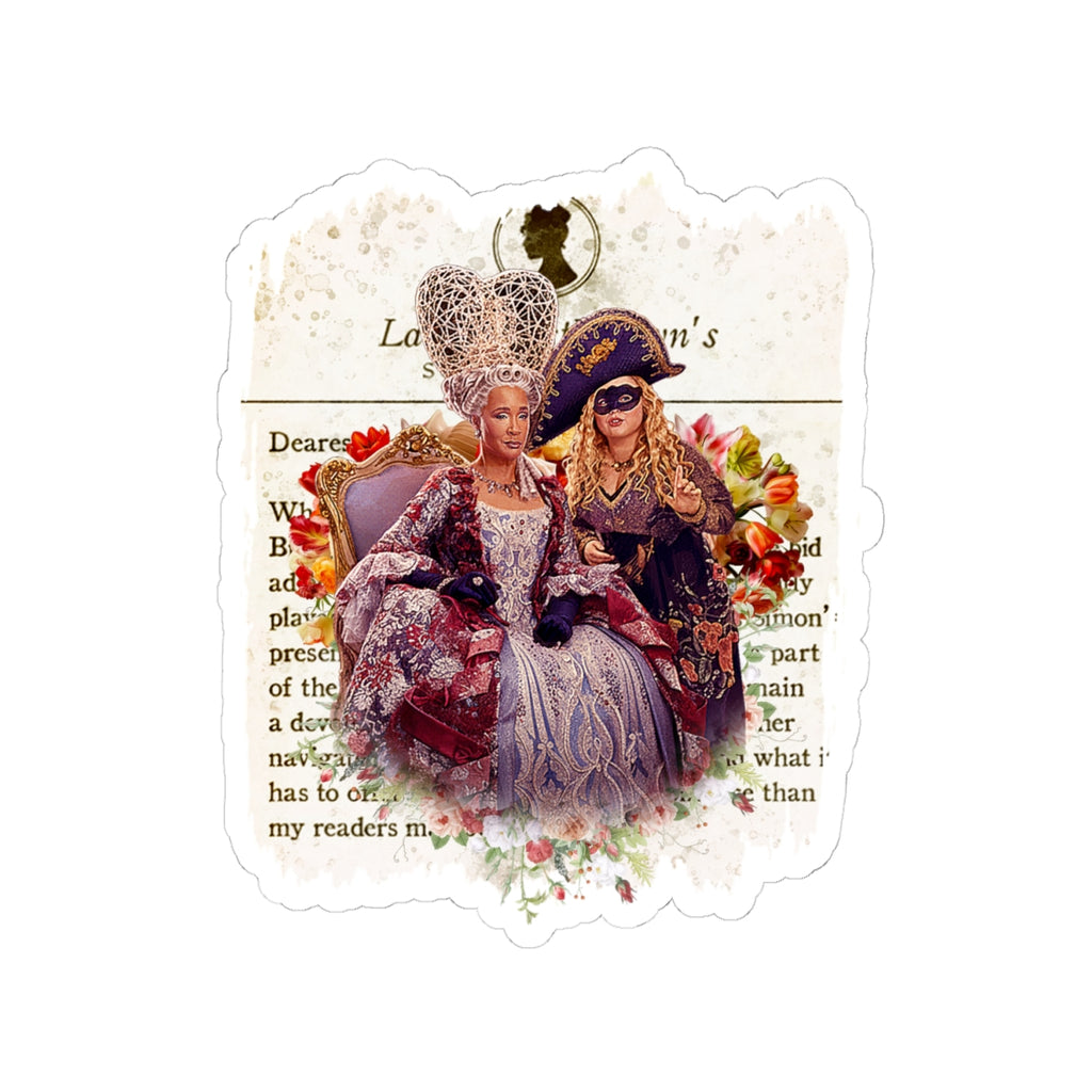 Queen Charlotte & Penelope Bridgerton Lady Whistledown Society Papers Netflix Sticker