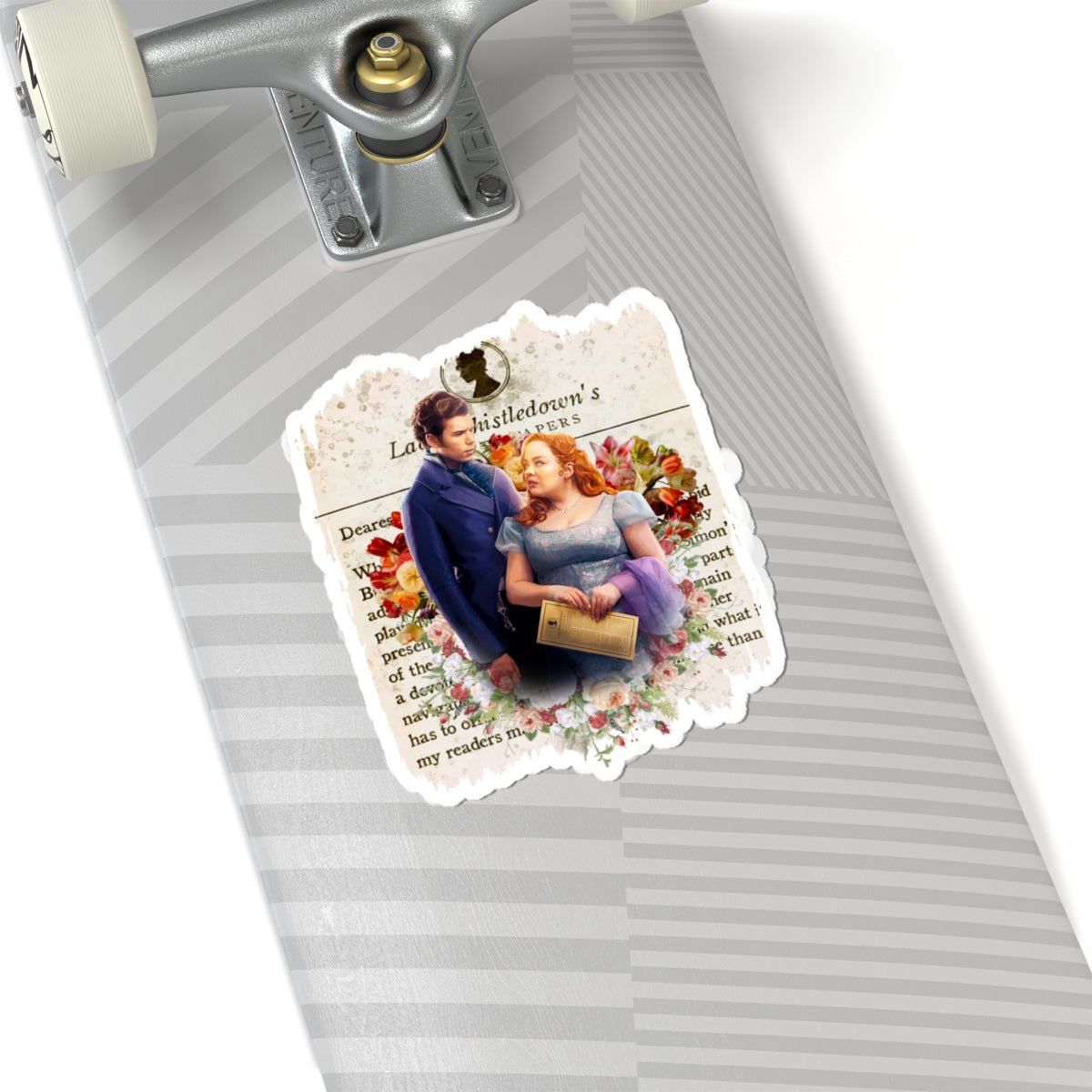 Colin Bridgerton & Penelope Featherington Lady Whistledown Society Papers Netflix Sticker