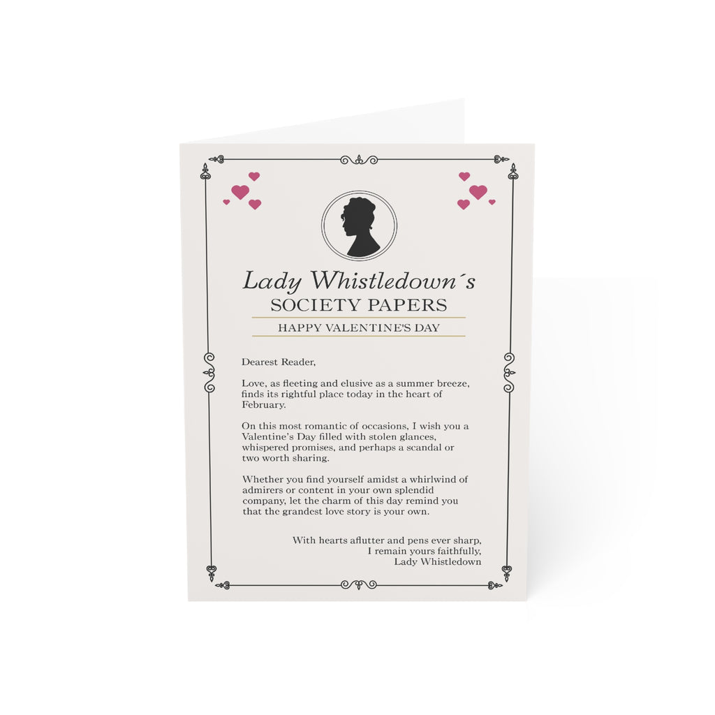 Lady Whistledown Happy Valentine's Day Hearts Bridgerton Netflix Greeting Card