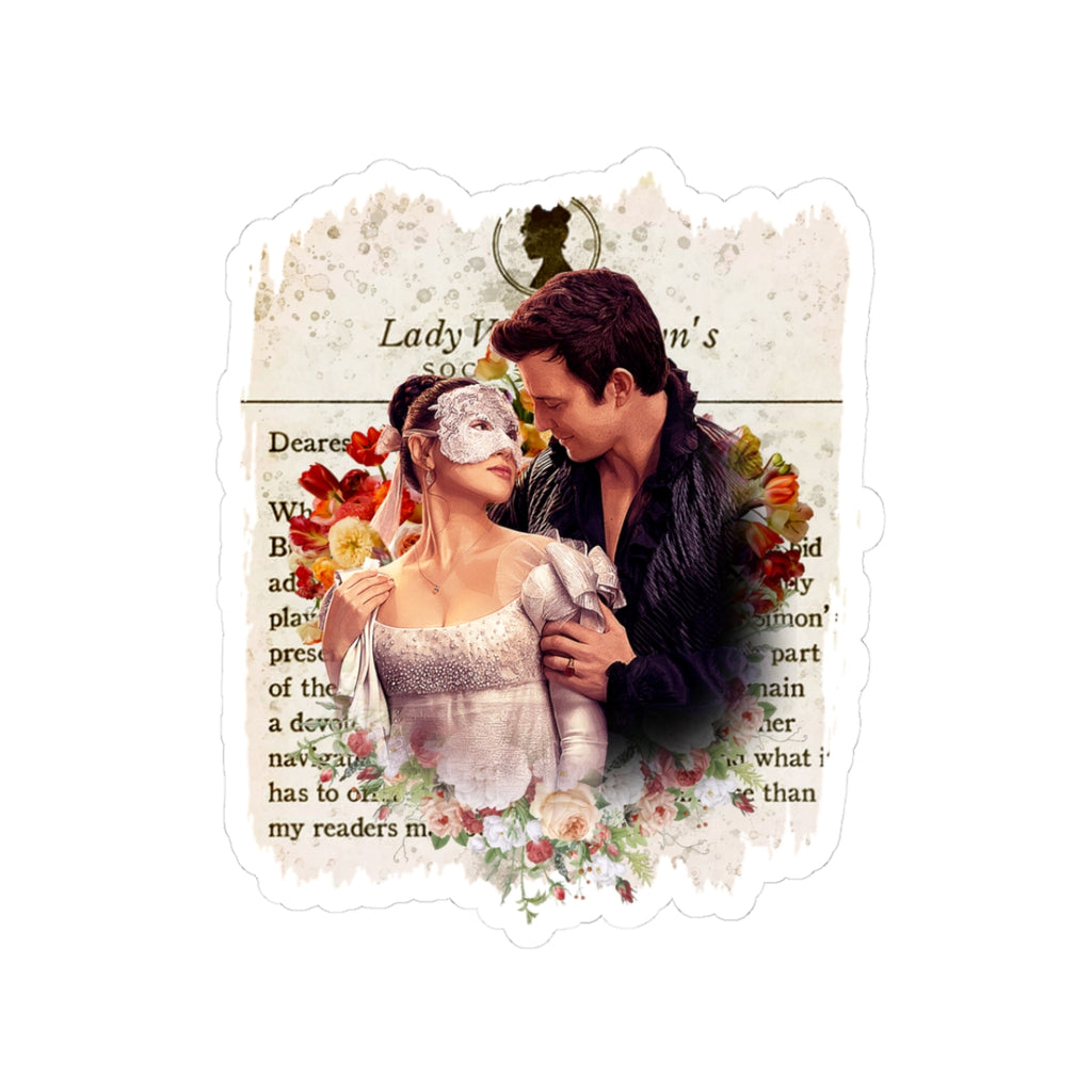 Benedict Bridgerton & The Lady In Silver Sophie Baek Lady Whistledown Society Papers Netflix Sticker