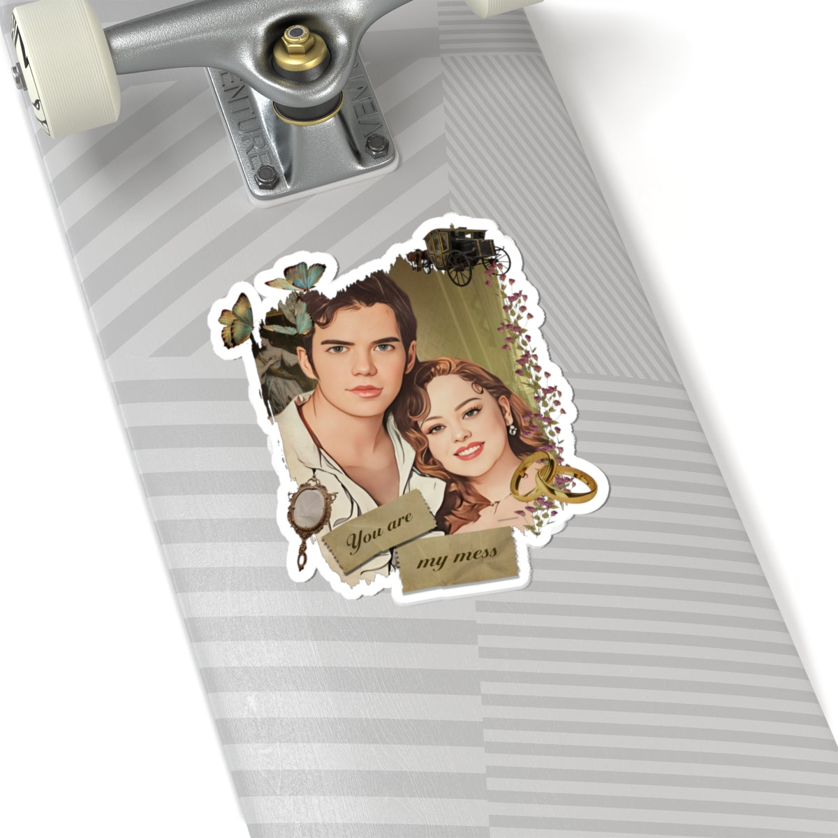 Colin & Penelope Bridgerton Portrait Netflix Sticker