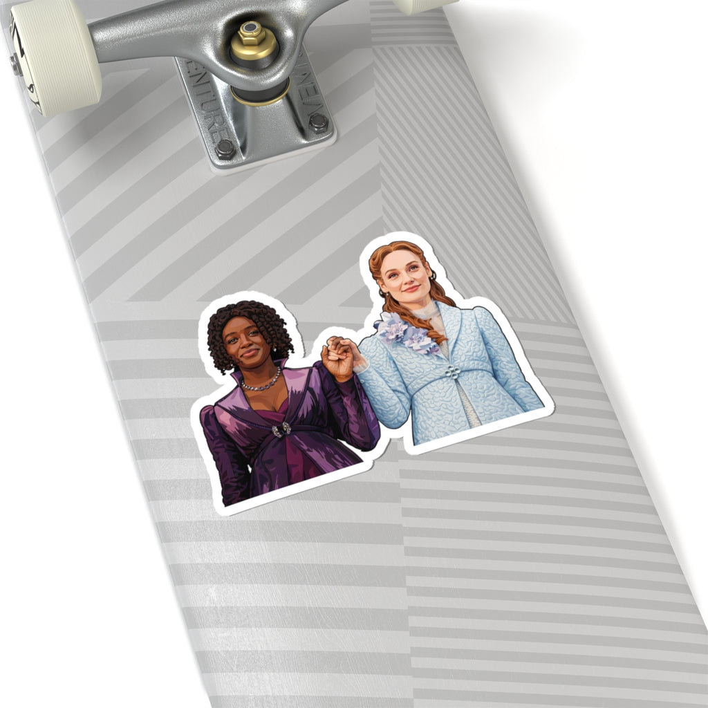 Francesca & Michaela Stirling Holding Hands Realism Art Sticker