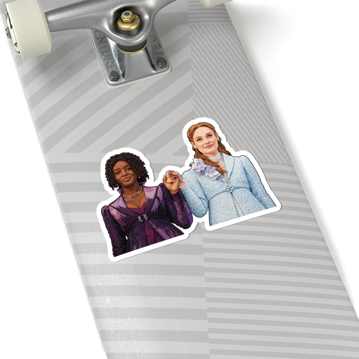 Francesca & Michaela Stirling Holding Hands Realism Art Sticker