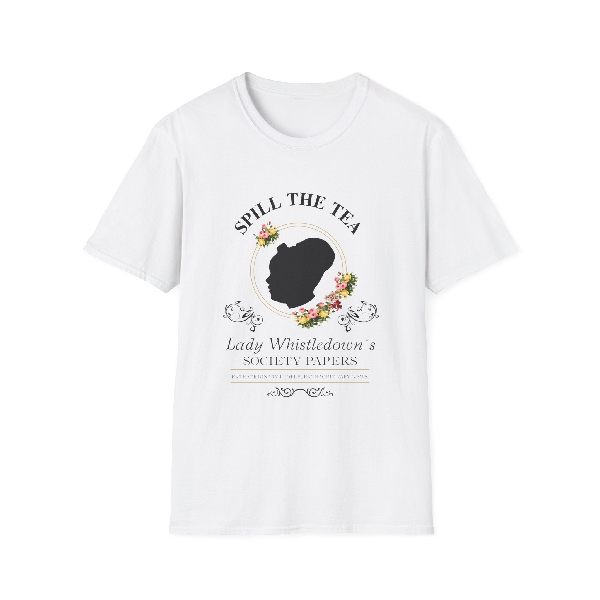 Spill The Tea Lady Whistledown Society Papers Bridgerton Netflix T-Shirt