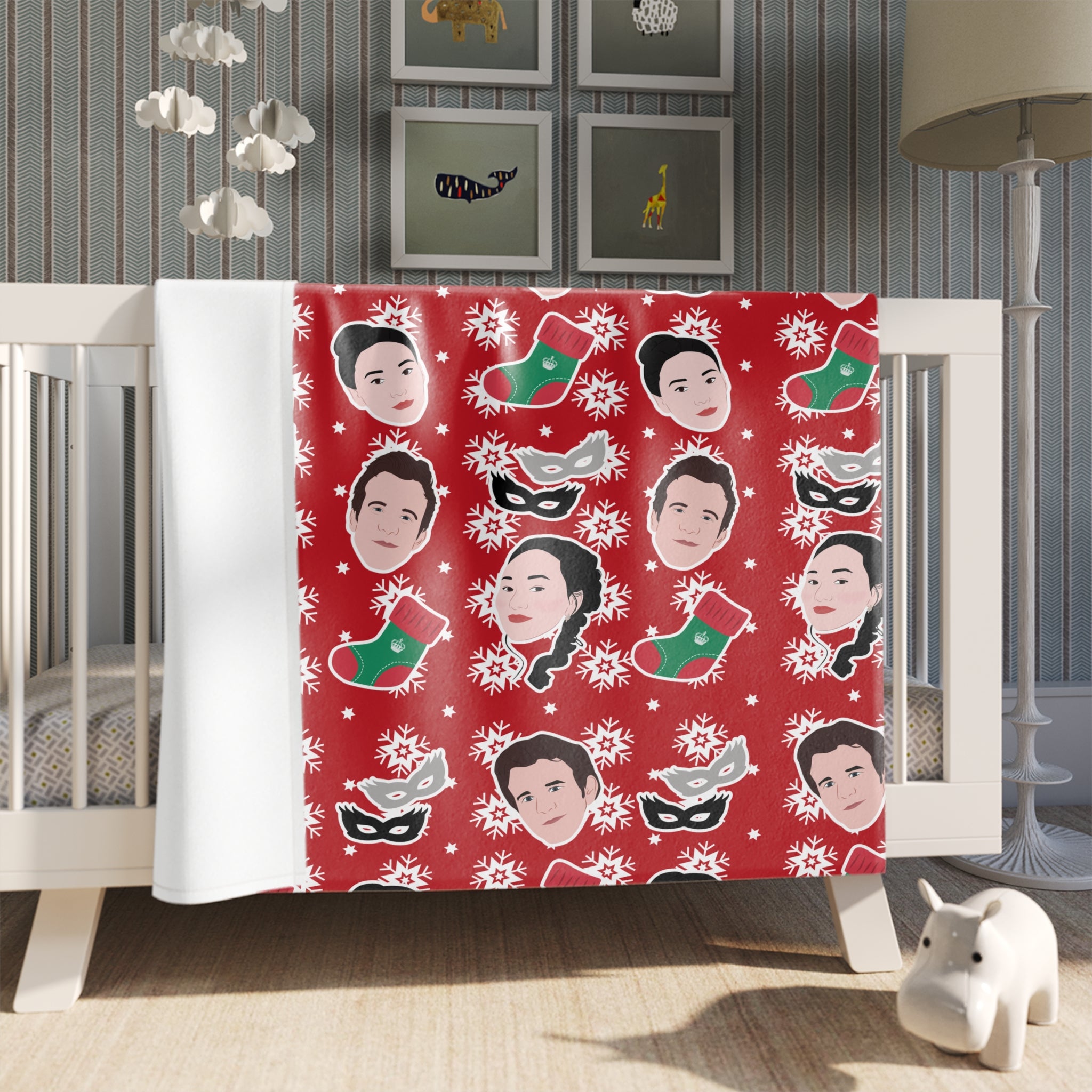 Benedict & Sophie Benophie Christmas Bridgerton Netflix Throw Blanket