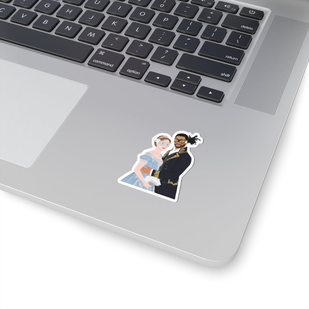 Simon & Daphne Basset Masquerade Ball Bridgerton Netflix Sticker