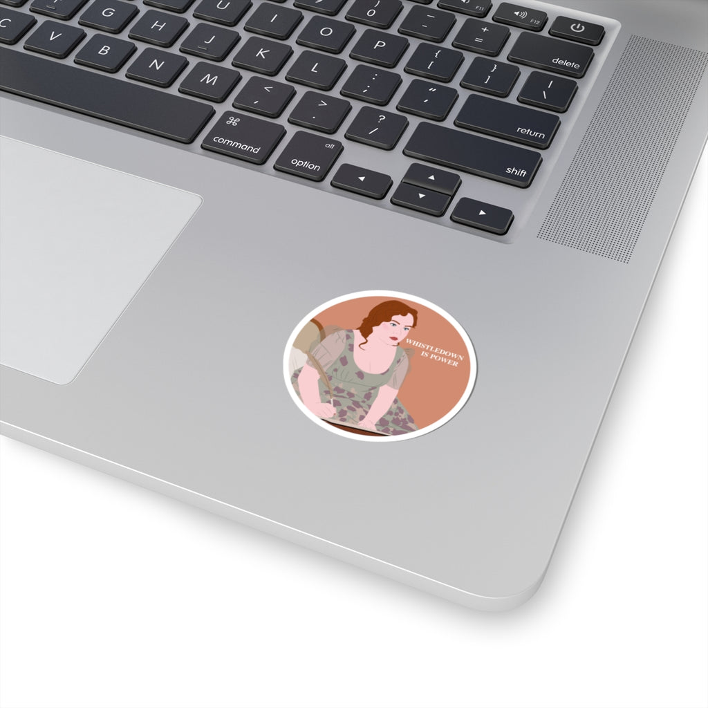 Whistledown Is Power Penelope Featherington Bridgerton Netflix Sticker